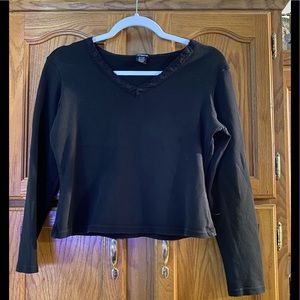 EUC -  Short or black knit top